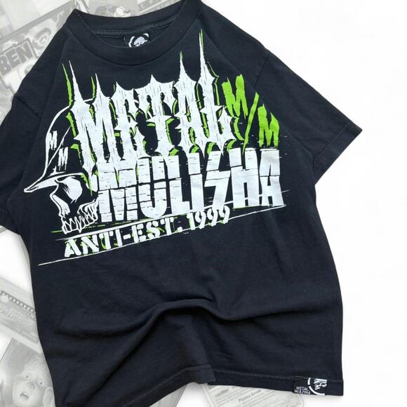 Black Grunge Y2K Metal Mulisha Graphic Tee - Picture 1 of 6